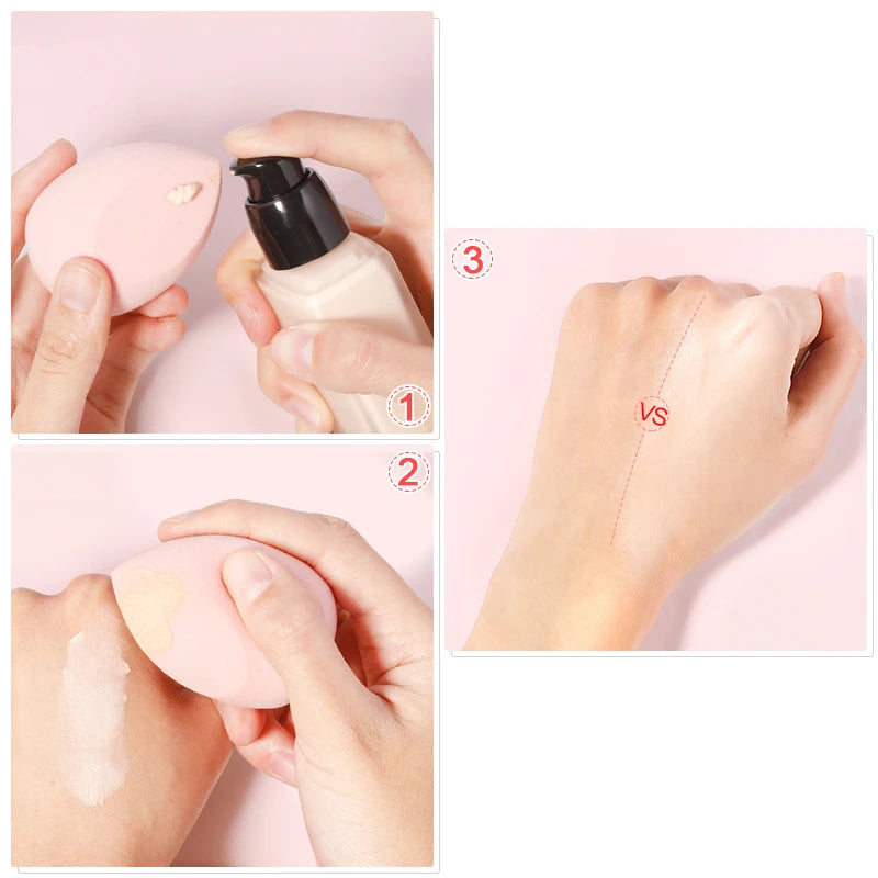 20/5/1pcs Makeup Sponge Concealer Smooth Cosmetic Powder Puff Cut Shape Foundation Water Drop Bevel Make Up Blender Tools