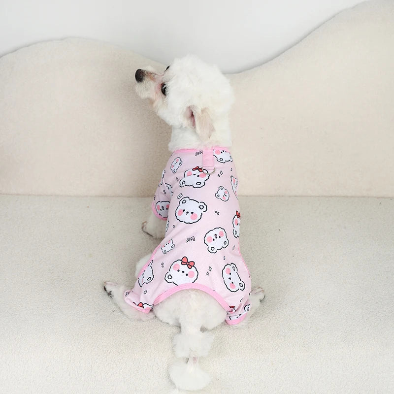 Dog Pajamas for Small Dogs Girl Boy Puppy Pjs Summer Pet Onesies for Chihuahua Yorkie Teacup Cute Soft Material Stretch Outfit