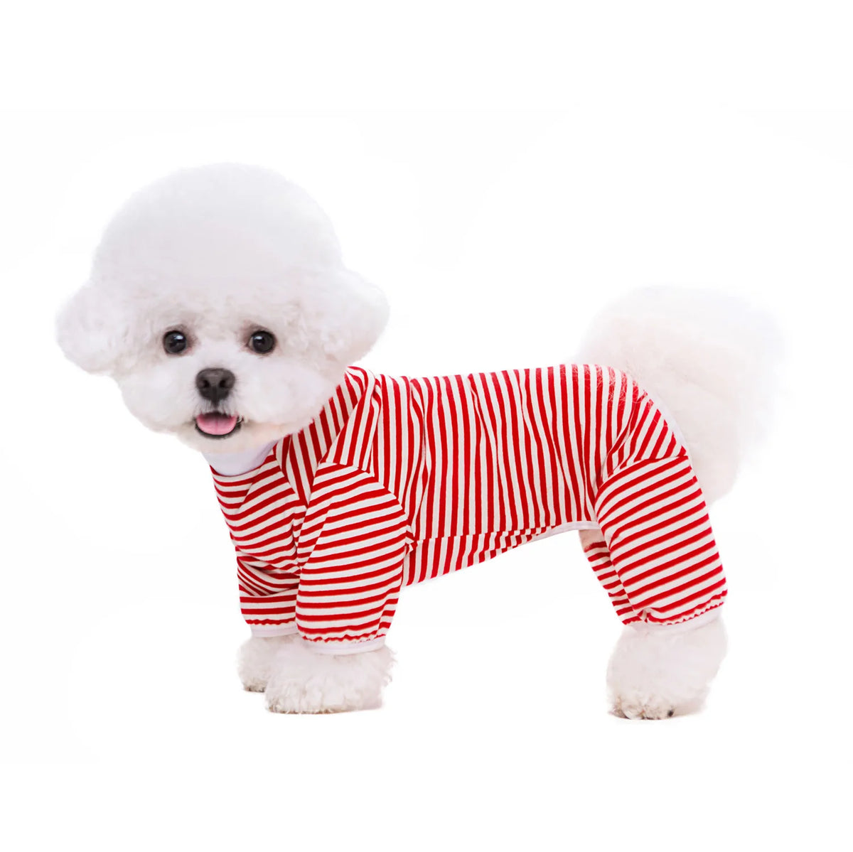 Dog Pajamas for Small Medium Large Dogs Pitbull, Cotton Stripe Onesie Dog Suit Bodysuit Pjs Puppy Jumpsuit Pet Christmas Clothes