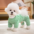 Dog Pajamas for Small Medium Large Dogs Pitbull, Cotton Stripe Onesie Dog Suit Bodysuit Pjs Puppy Jumpsuit Pet Christmas Clothes