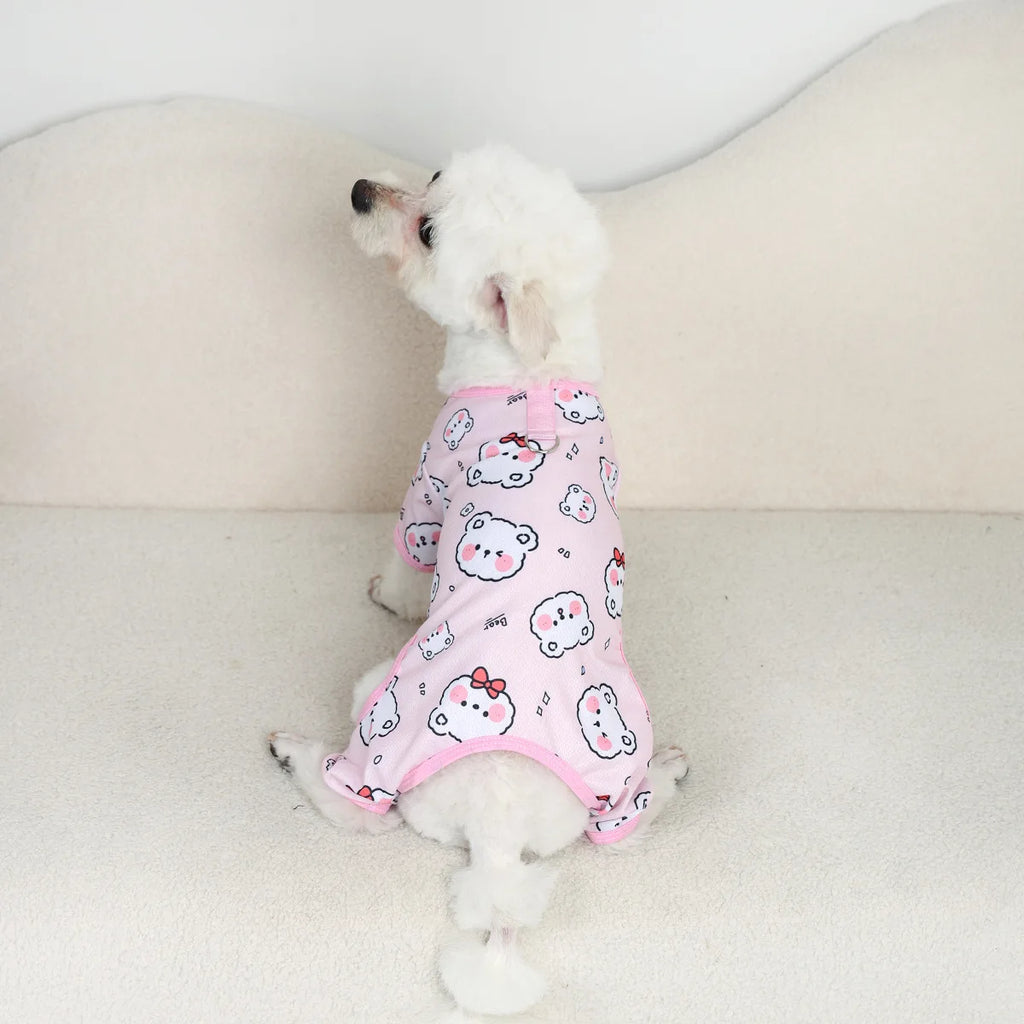 Dog Pajamas for Small Dogs Girl Boy Puppy Pjs Summer Pet Onesies for Chihuahua Yorkie Teacup Cute Soft Material Stretch Outfit