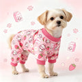 Dog Pink Milk and Sheep Pajamas Dog Costumes Pjs Stretchy Funny Pet Costumes Clothes Outfit Pajamas for Medium Dogs