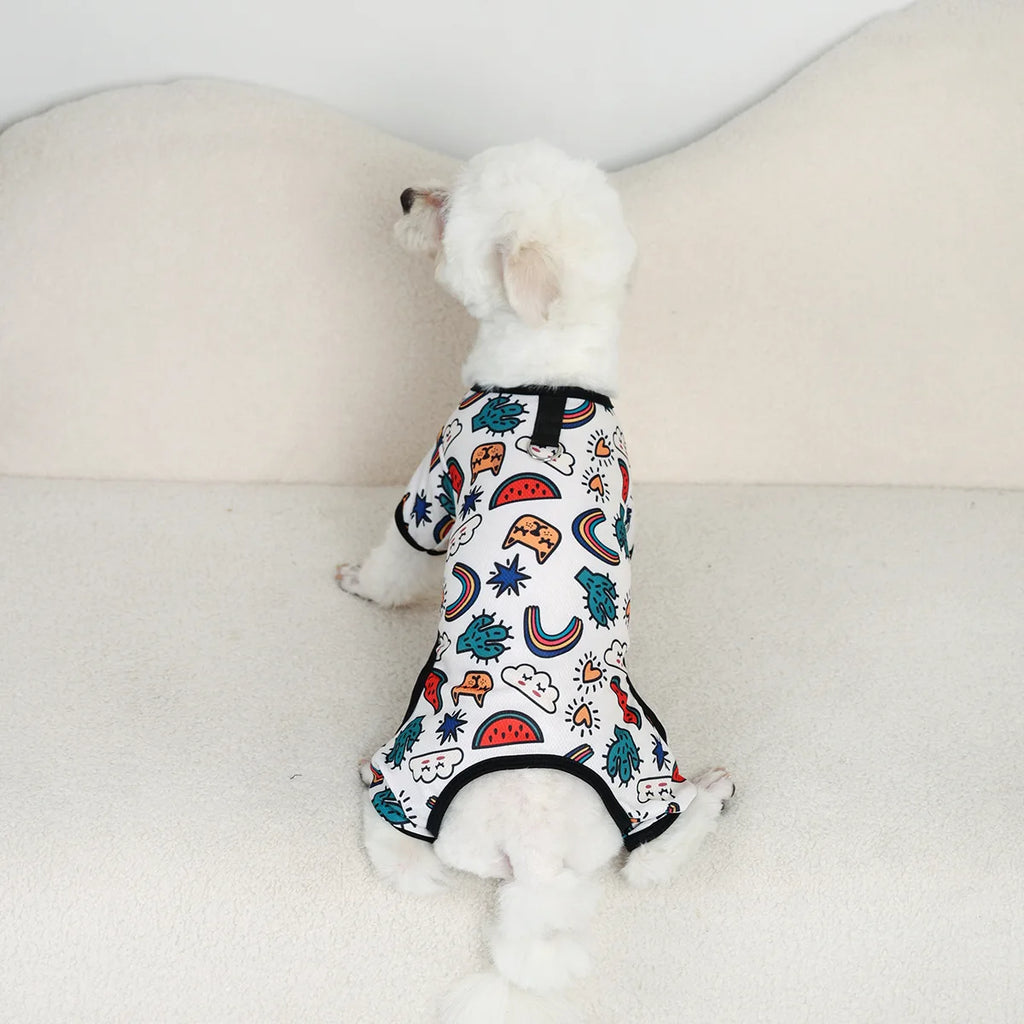 Dog Pajamas for Small Dogs Girl Boy Puppy Pjs Summer Pet Onesies for Chihuahua Yorkie Teacup Cute Soft Material Stretch Outfit