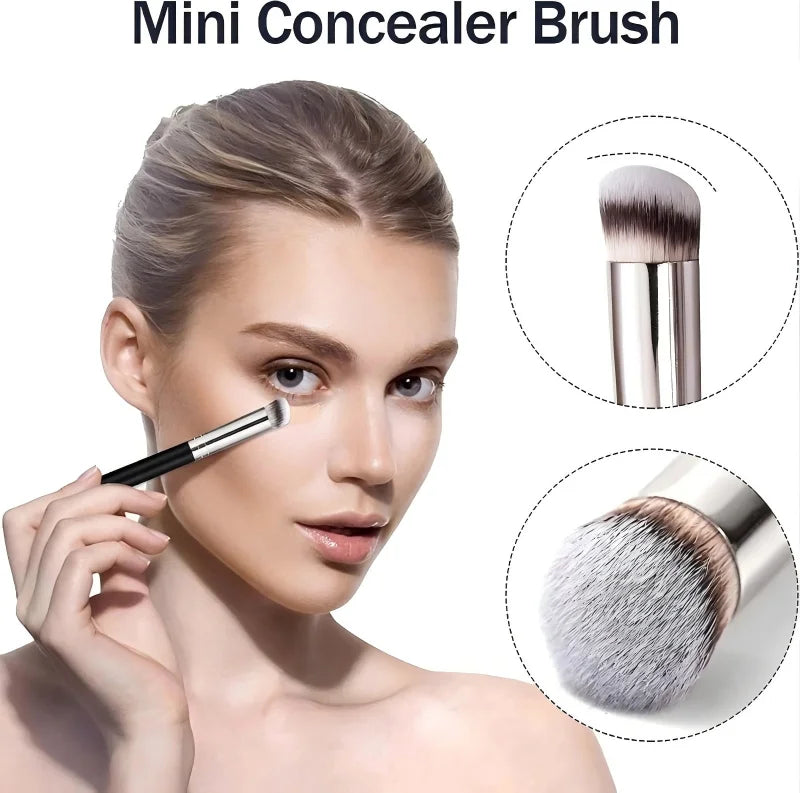 1/2/3 pcs Foundation Concealer Brush, Premium Contour Blusher Brushes, Flawless Under Eye Dense Face