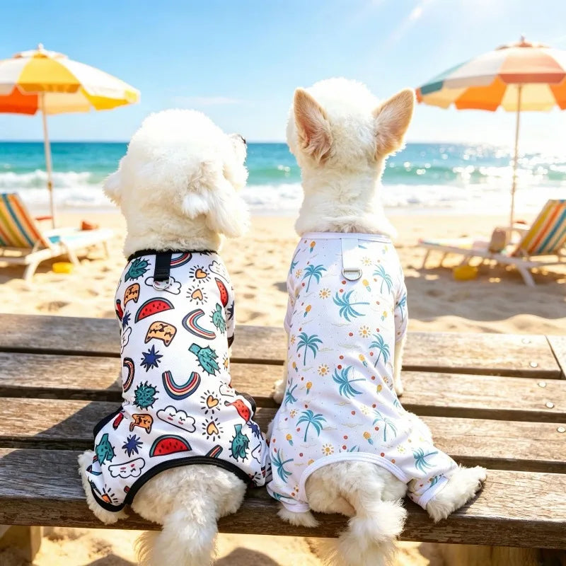 Dog Pajamas for Small Dogs Girl Boy Puppy Pjs Summer Pet Onesies for Chihuahua Yorkie Teacup Cute Soft Material Stretch Outfit